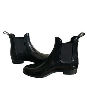 Marc Fisher Women's Black Rainy2 Chelsea Rain Boots Size 8 Minimal Classic